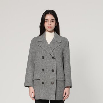 핸드메이드 더블 하프코트 (UFJWCO465N-M/GREY)