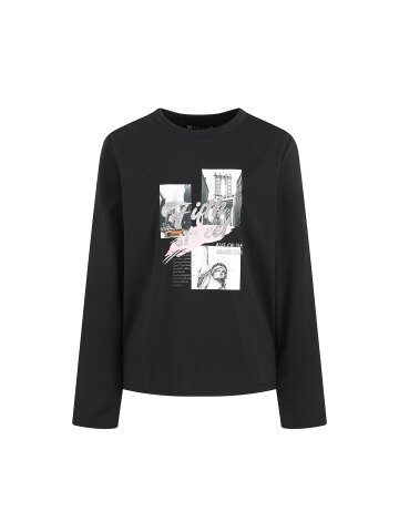 글리터 프린트 라운드넥 티셔츠 