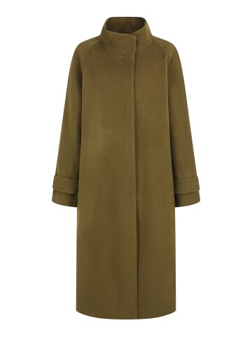 캐시미어 래글런 하이넥 히든 코트 