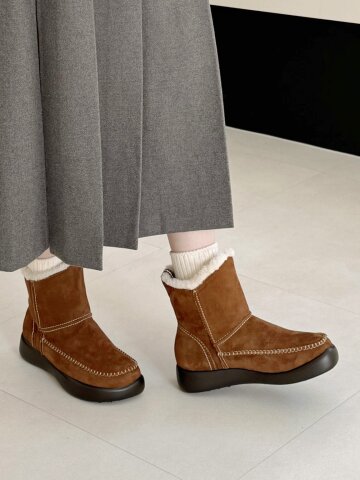 천연가죽 우디 기모 털부츠 국내수제화 GIS-45296