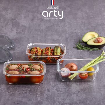 아티 내열용기 직사각3종세트(중)(직사각640ml*3ea)