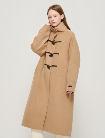 핸디 프리미엄 더플 울 롱코트 (베이지)