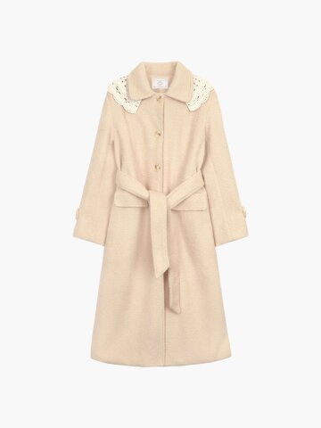 FAIRY LACE COLLAR COAT_BEIGE