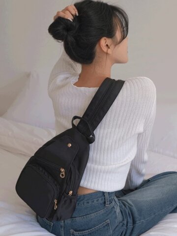히든포켓 트래블 투웨이 슬링백 미니백팩