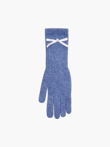 SATIN RIBBON GLOVES_BLUE
