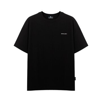 레터링 자수 오버핏 반팔티 BK