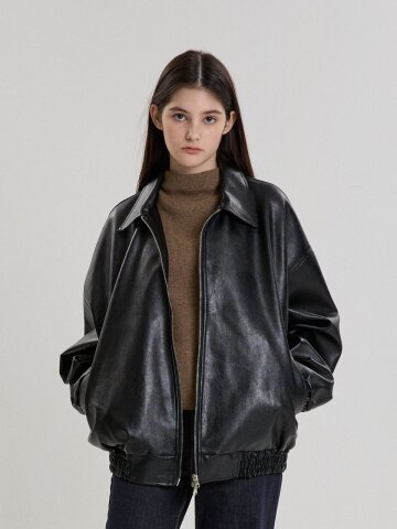 HALF-TURTLENECK KNIT_BROWN