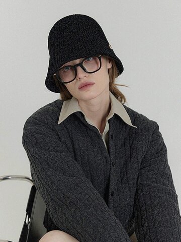 어클렛 미디엄 웨이트 코듀로이 버킷햇 블랙 H036BK