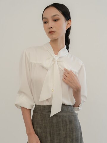 [24FW] LIKE TIE COLLARE BLOUSE
