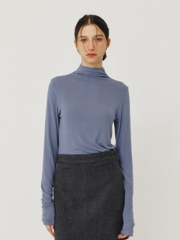소프트 하프 터틀넥 긴팔티셔츠 - 4COLOR
