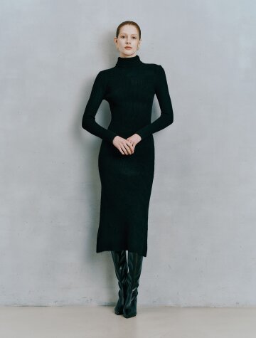 IT_Turtleneck long slim knit dress_3color