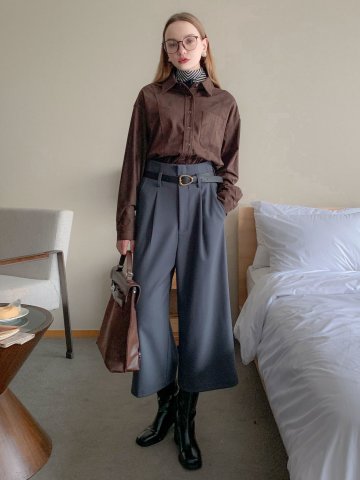 버뮤다 핀턱 8부 팬츠 (3colors)