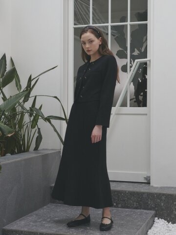 베카 트위드 스커트 - 블랙
