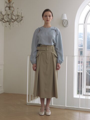 피렌체 롱 스커트 - 베이지