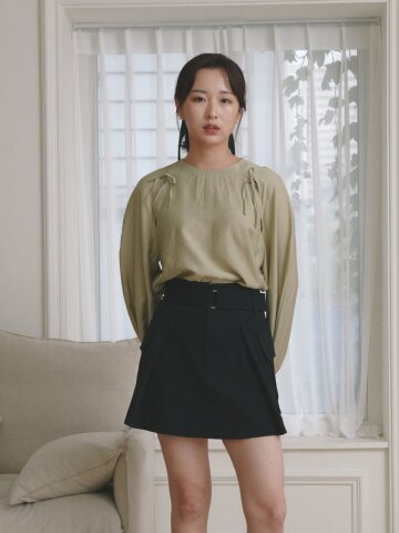 피렌체 미니 스커트 - 블랙