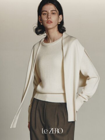 [3컬러] 르제로 캐시미어 케이프 니트 세트
