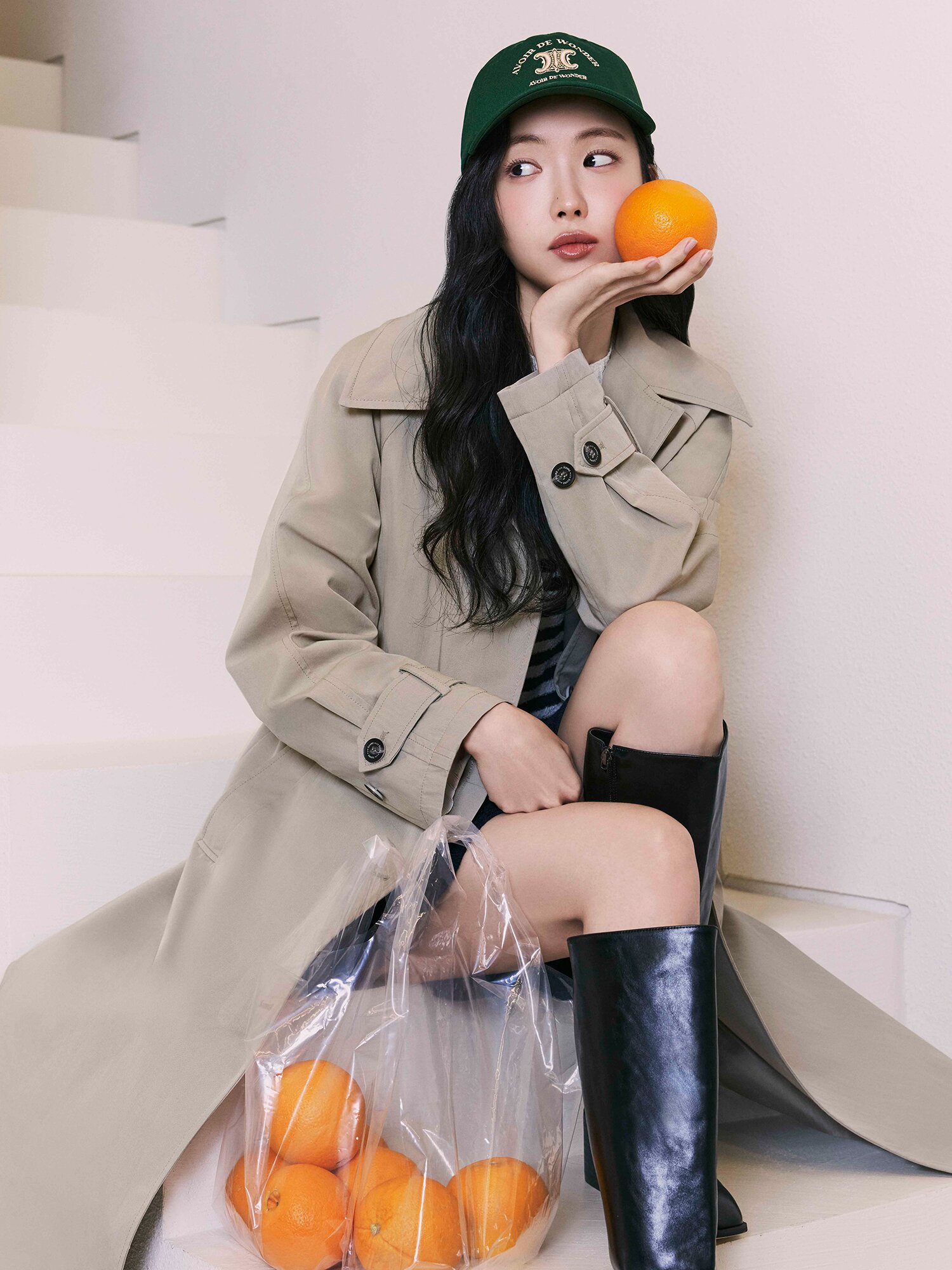 코튼 래글런 싱글 트렌치 코트 (LIGHT KHAKI)