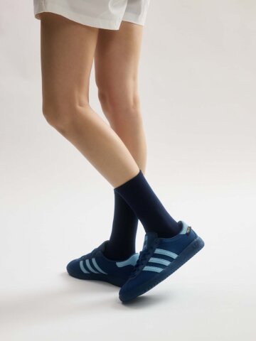 Dark Navy 다크 네이비 단색 컬러 장목양말