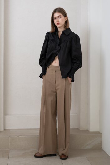 [24FW SALE] 이난정님 착용_Pintuck Pants (beige, navy) 레떼르넬 핀턱 팬츠