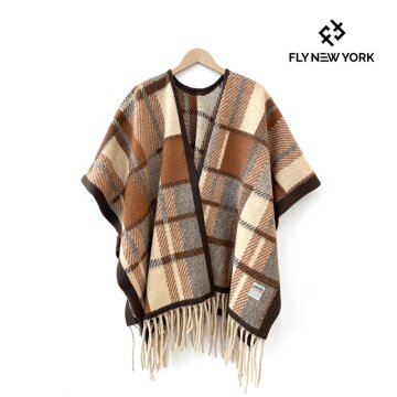 FLY NEW YORK 플라이뉴욕 오블리크 브라운하우스 캐시미어 숄 NYMW001 ORANGE