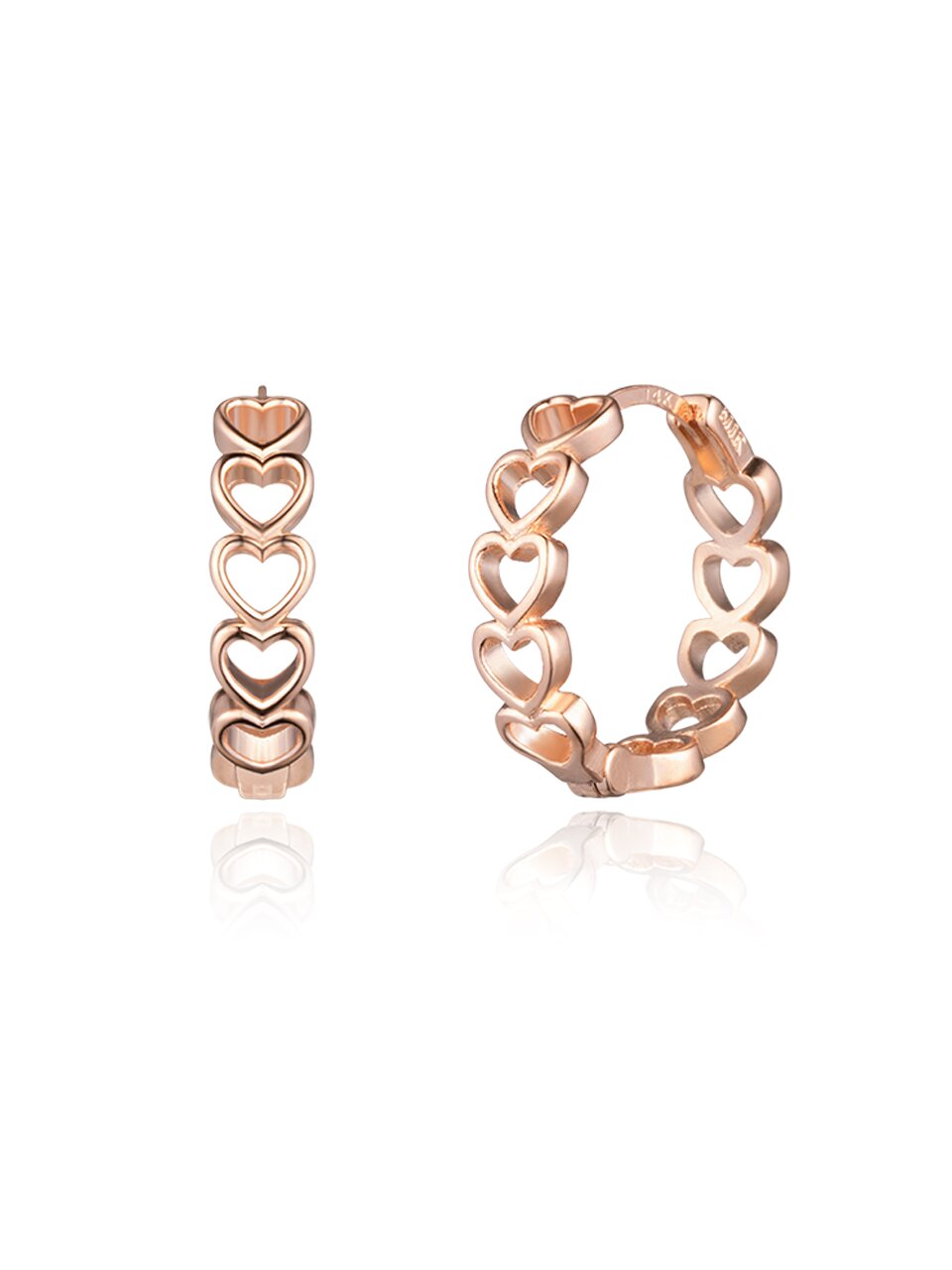 14K GF 하트풀 링 귀걸이 ELGPEE477