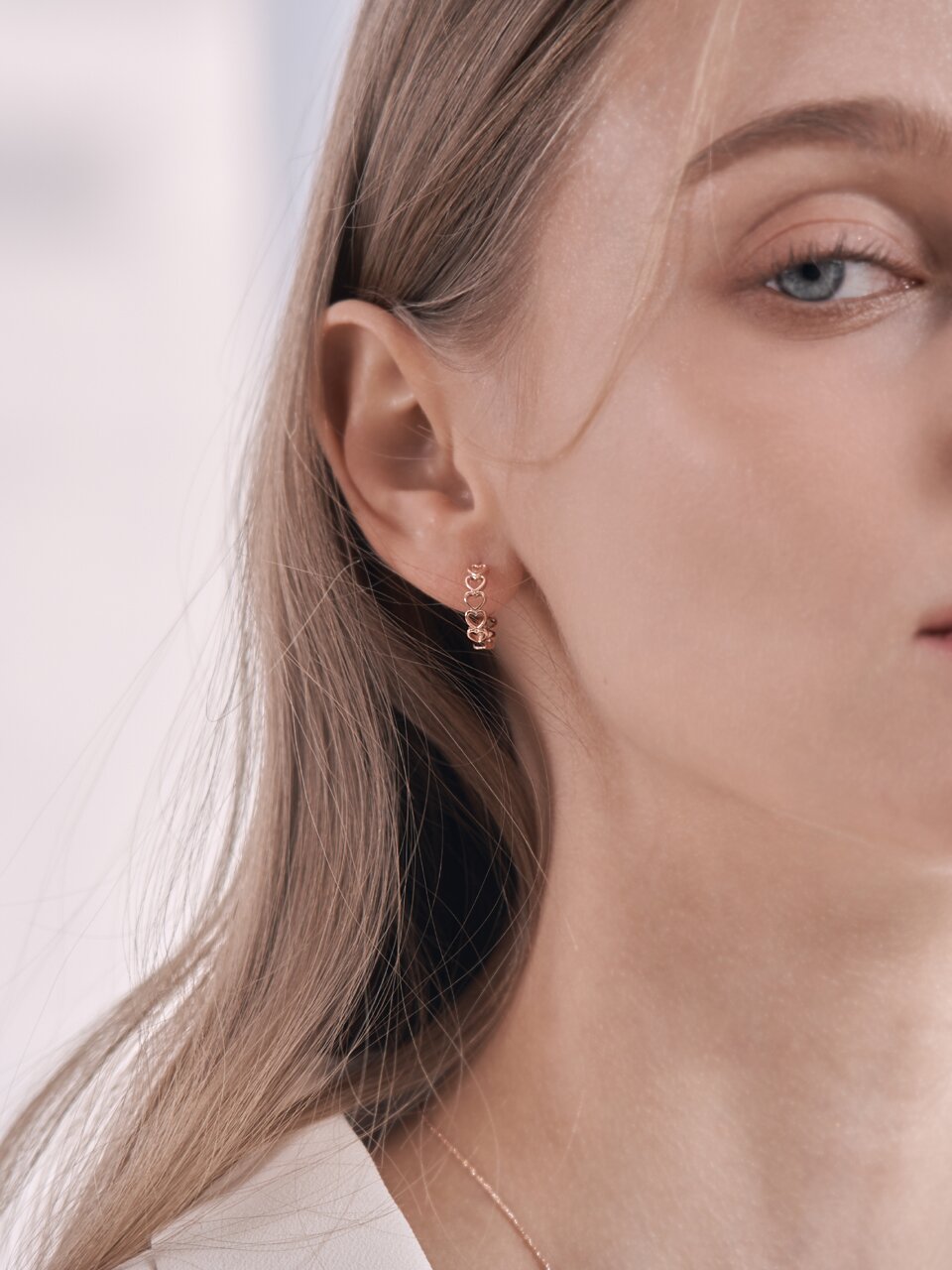 14K GF 하트풀 링 귀걸이 ELGPEE477