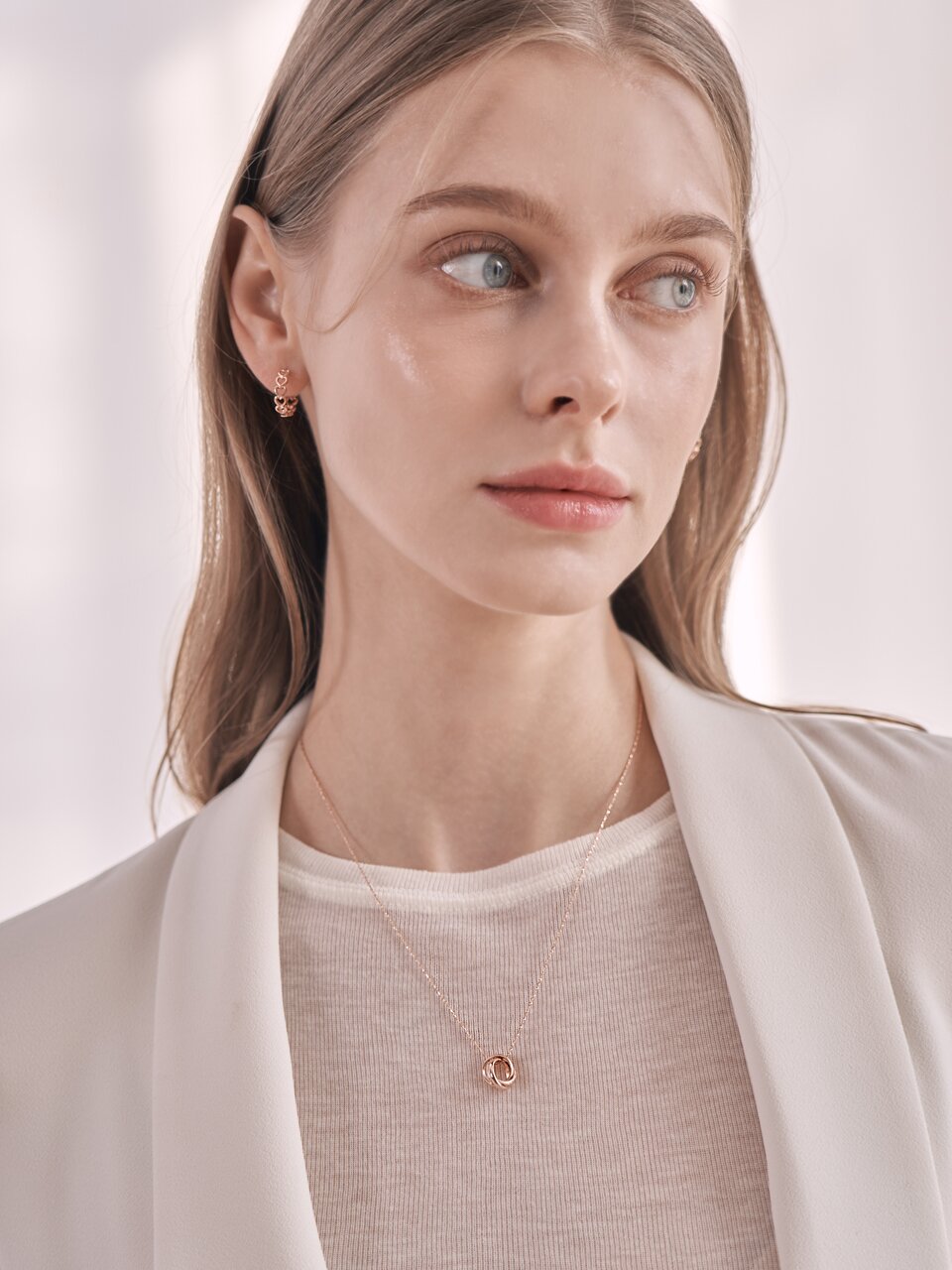 14K GF 하트풀 링 귀걸이 ELGPEE477