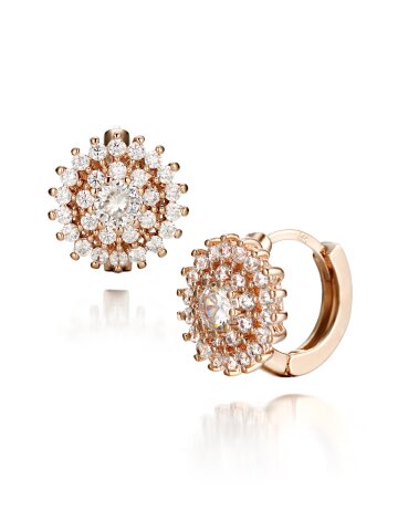 14K 포인트 큐빅 원터치 귀걸이 (gold pin) ELGPEE270