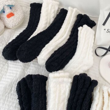 여성 소프트 트위스트 수면양말 5켤레