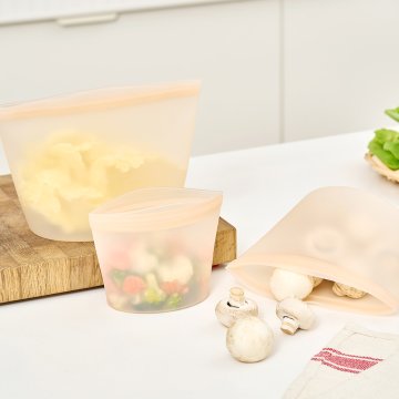 바겐슈타이거 실리콘 지퍼백 3종 세트 멜로우 피치