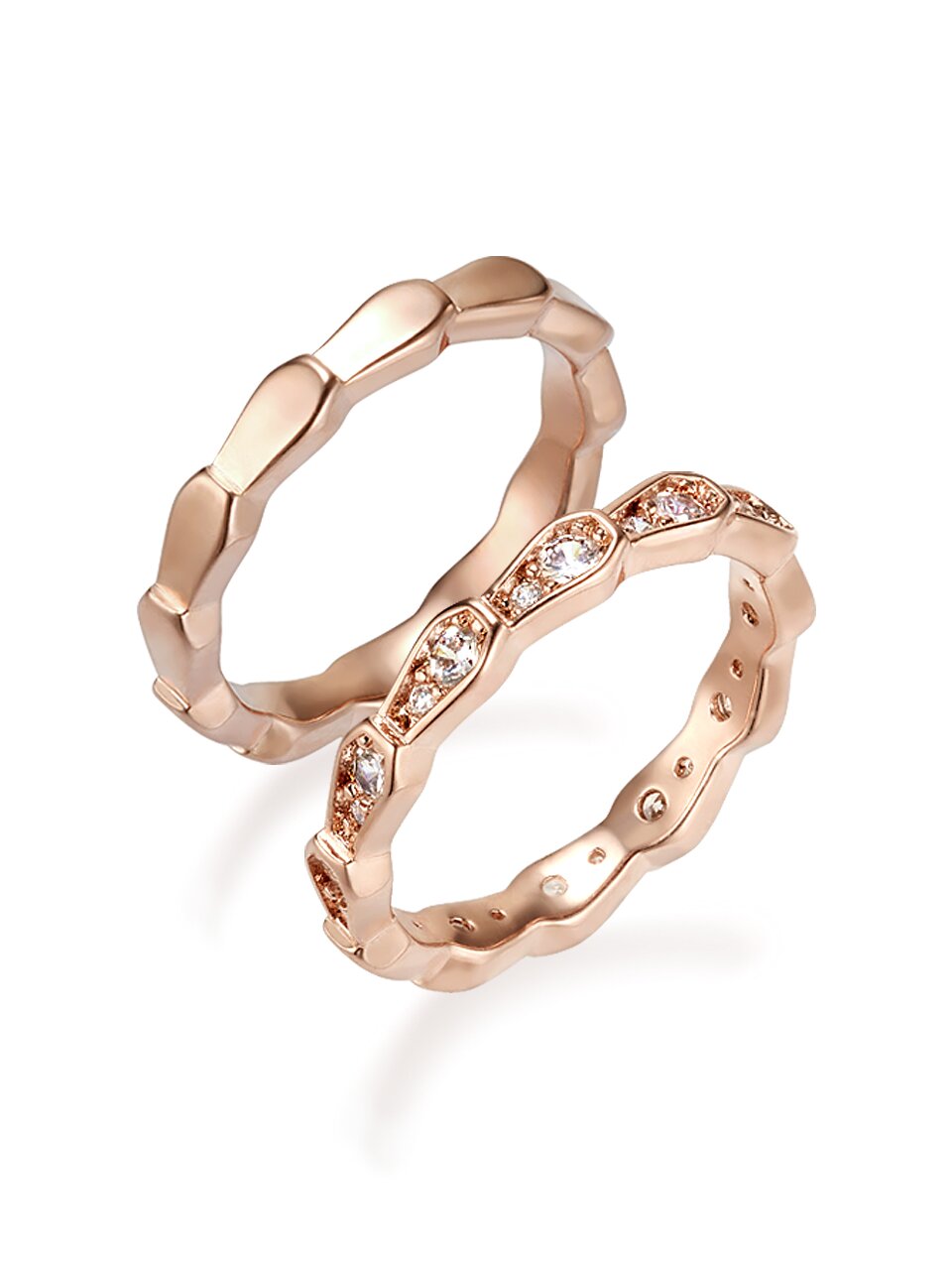 화이트 포인트 레이어드링 2종 세트 ELBRWR142