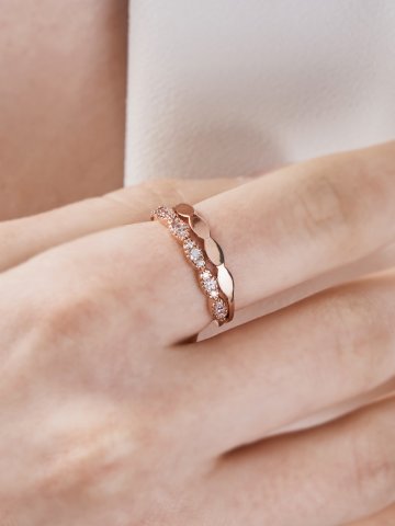 레이스 2종 레이어드 반지 ELBRWR140