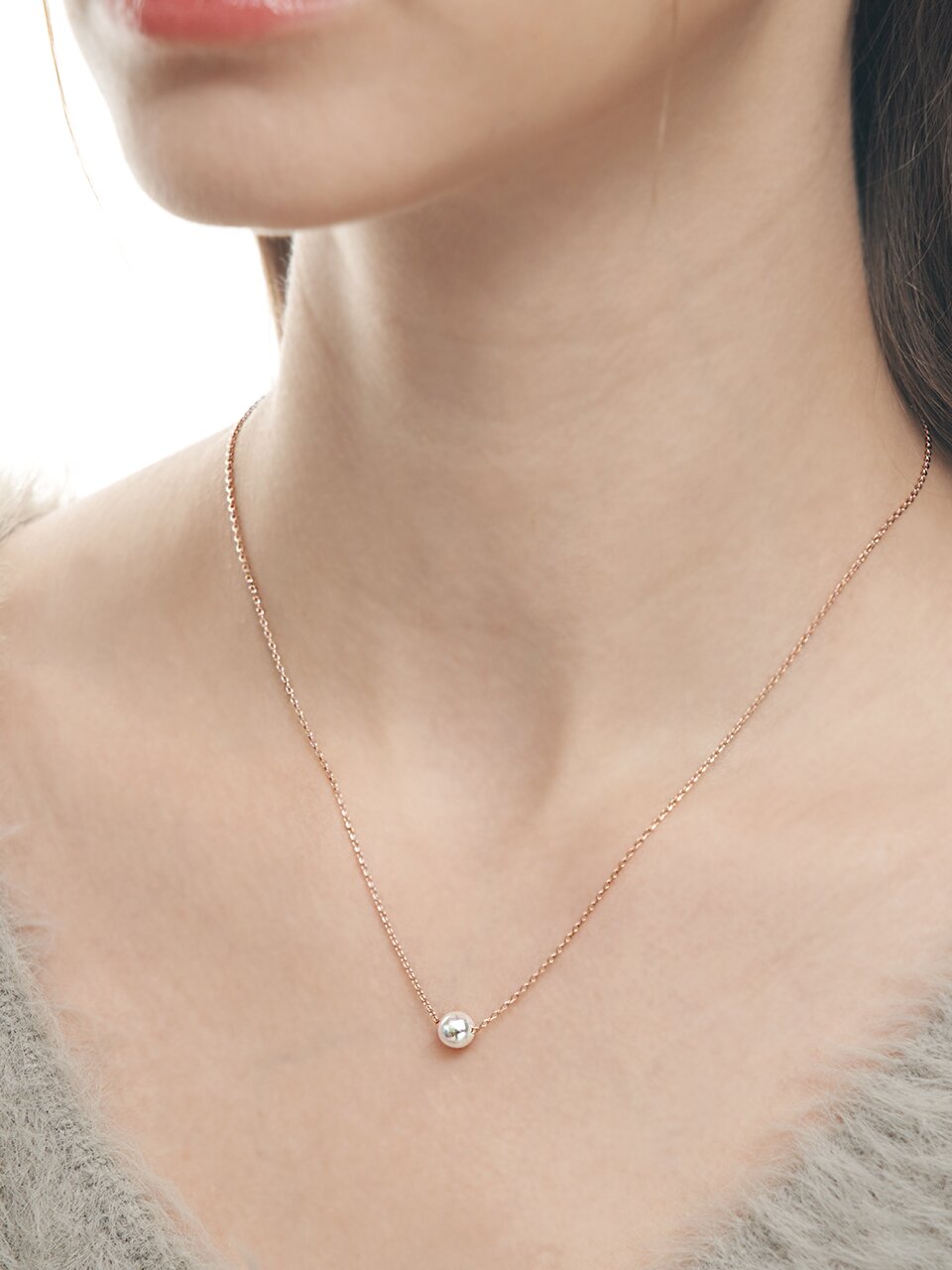 6mm 베이직 진주 목걸이 ELBRNN197