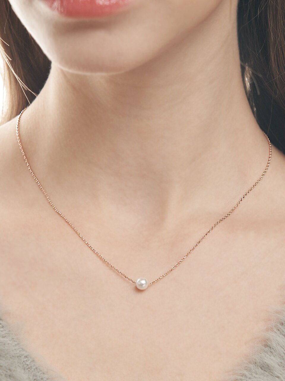 6mm 베이직 진주 목걸이 ELBRNN197