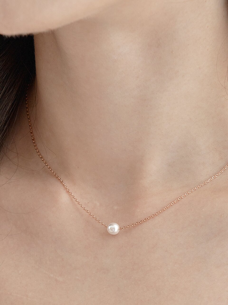 6mm 베이직 진주 목걸이 ELBRNN197