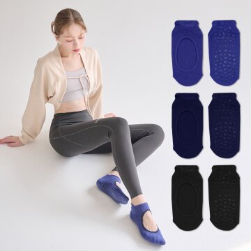 여성용 국산 논슬립 요가 필라테스 발등 오픈 덧신 1켤레/3켤레