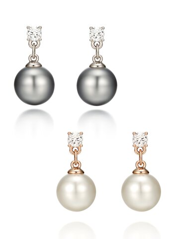 14K GF 심플 진주 드롭 귀걸이 C24EGF010