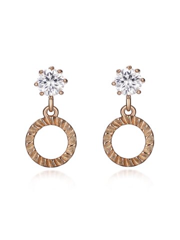 라운드 큐빅 귀걸이 C24EB055