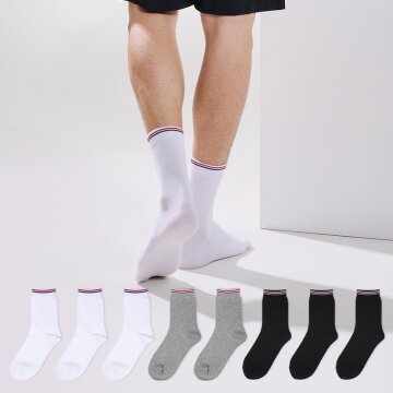 남녀 프레피 라인 중목양말 8켤레