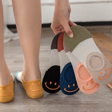 여성 스마일 덧신/페이크삭스 양말 5켤레/10켤레