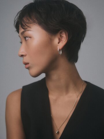 HUSTAD 232 Hoop Earring _ 925 실버 이어링