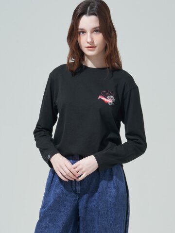 [SHOWPIECE] 그래픽 긴팔 티셔츠_BK