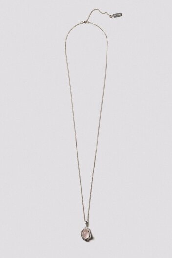 HUSTAD 235 Rose quartz Necklace _ 925 실버 로즈쿼츠 목걸이
