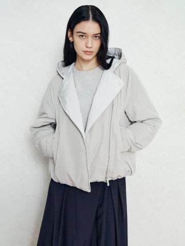 투웨이 후드 다운 점퍼 패딩 