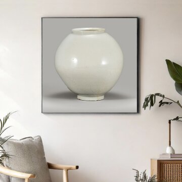 심플 프레임 그림액자 조선의 달빛 보물 백자 달항아리