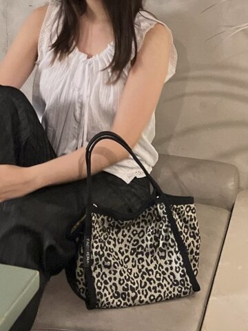 레오파드 라이닝 미니토트백 _N피시스18