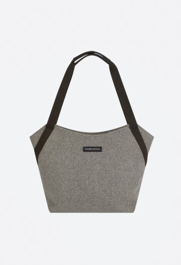 오블리크 모직 숄더백(L)_바르고13