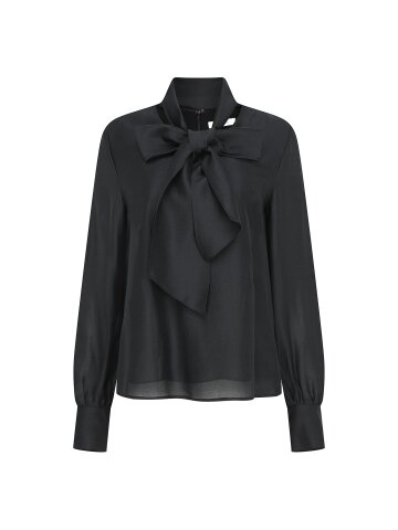 타이 라운드넥 블라우스 