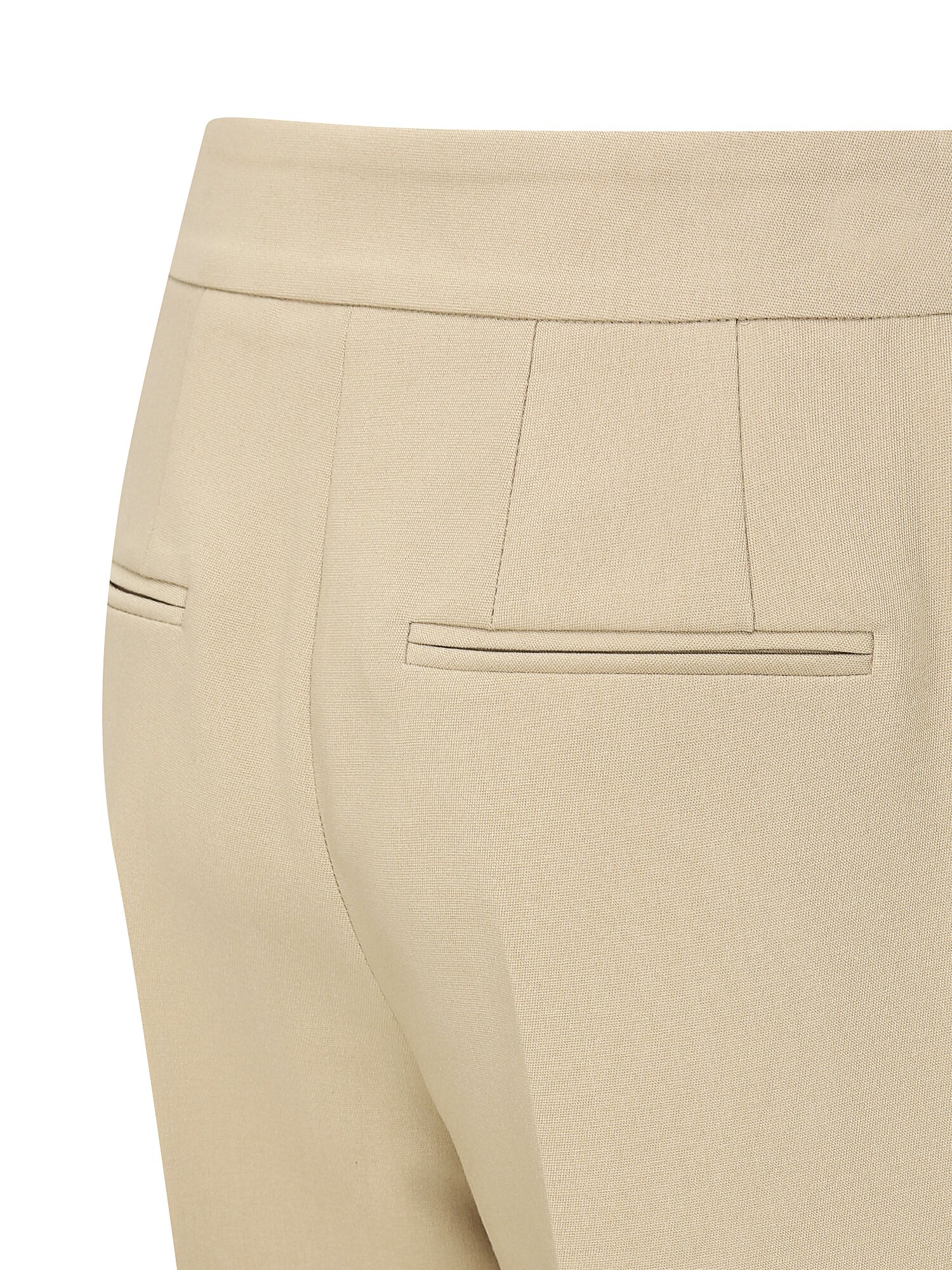 버튼 장식 슬림 부츠컷 팬츠 (BEIGE)