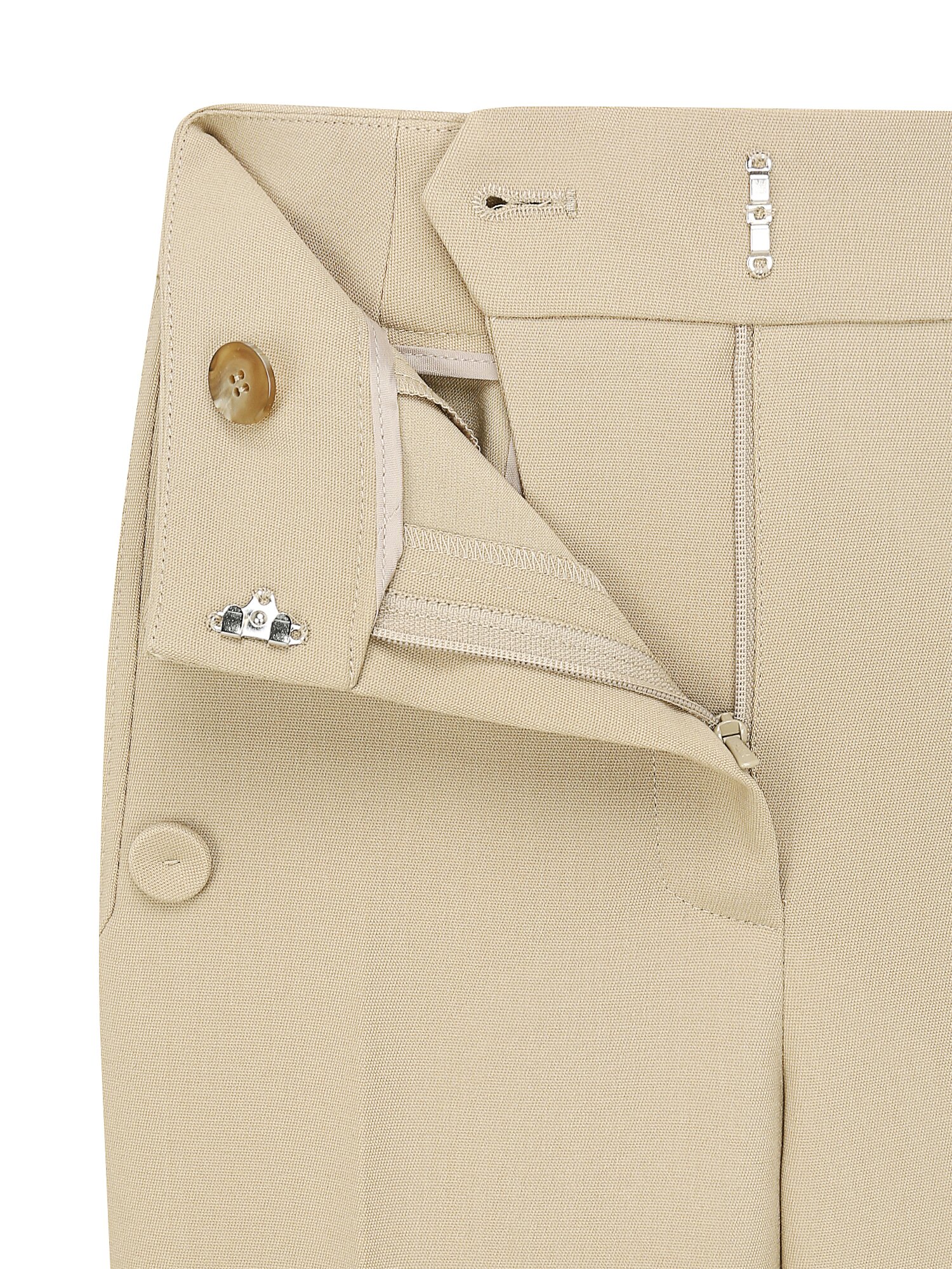 버튼 장식 슬림 부츠컷 팬츠 (BEIGE)